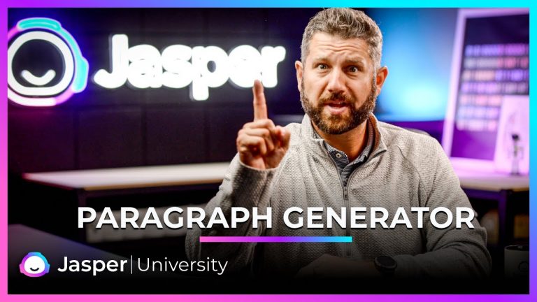 Paragraph Generator Template – Jasper University (official)