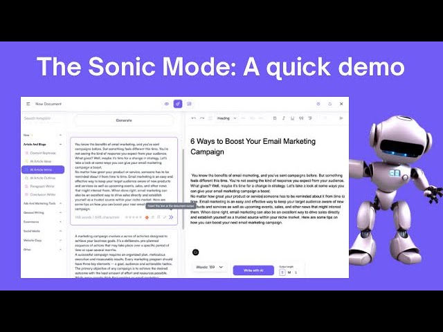 Introducing Writesonic’s NEW Sonic Mode!