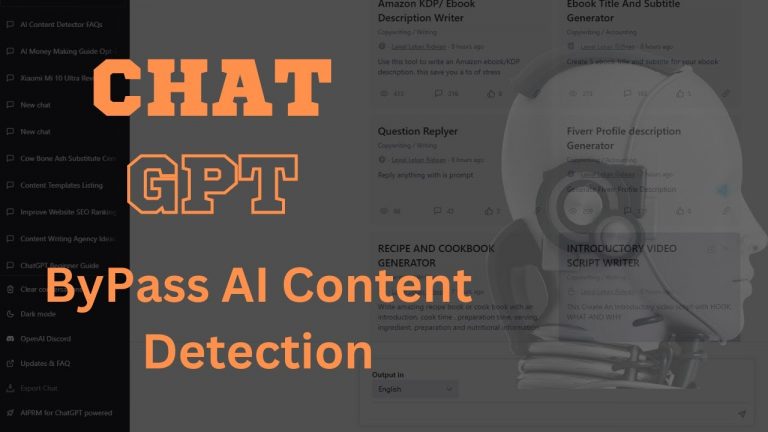 Chat GPT Blog Posts – How To ByPass AI Content Detection Easily