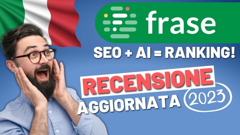 Contenuto SEO + AI = Scala la SERP di Google (recensione Frase 2023)