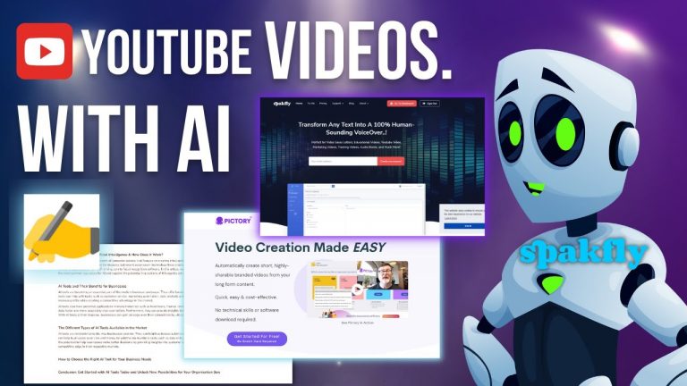 Create Professional Videos in minutes using AI Tools – Tutorial using Rytr, Pictory.ai, and Spakfly.