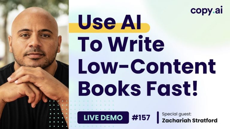 Write Low-Content Books With AI | Copy.ai Live Demo 157