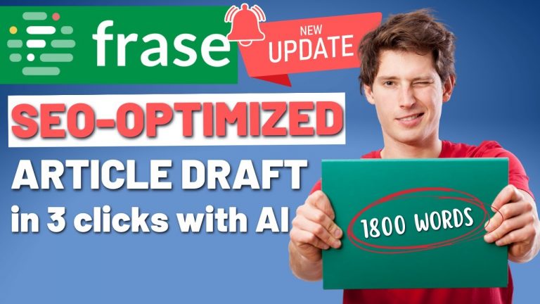 3 Clicks to Get an SEO-OPTIMIZED Article Draft! (Frase AI Update)