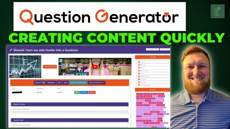 Creating and Optimizing Content Quickly Using Question Generator