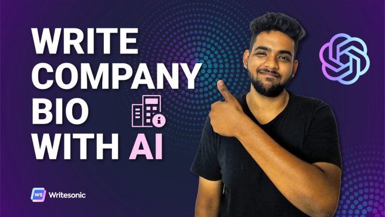 Use AI to Write Your Company About Me/Company Bio in seconds