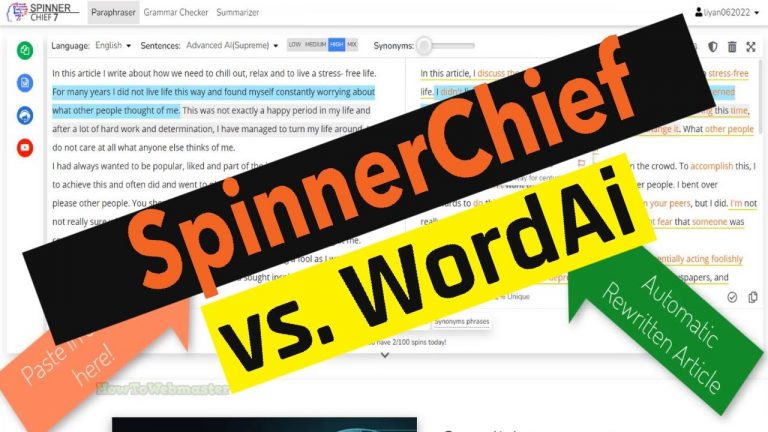 WordAi vs SpinnerChief Review Comparison – Which is Best Article Spinner?