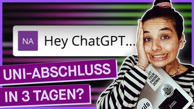 Bye Unistress! Kann ich mit Hilfe der KI ChatGPT eine Bachelorarbeit in drei Tagen schreiben?