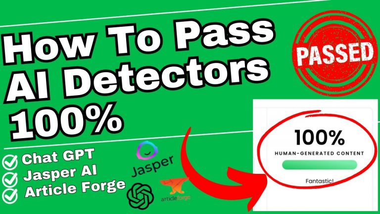 ChatGPT – Pass AI Detection 100% Human Written | Jasper, Article Forge Case Study (2023)