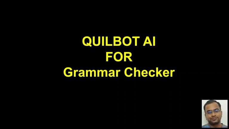 QUILLBOT AI for grammar checking in research articles
