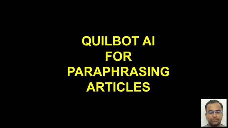 QUILLBOT AI for paraphrasing in research articles