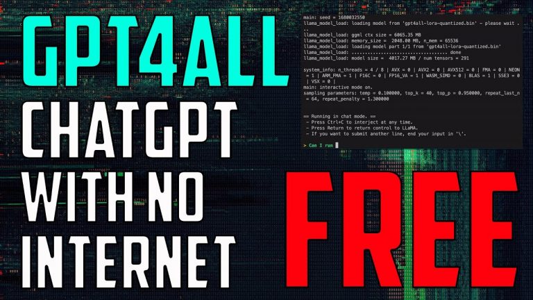 GPT4ALL – ChatGPT that Free and Stored on Your Computer