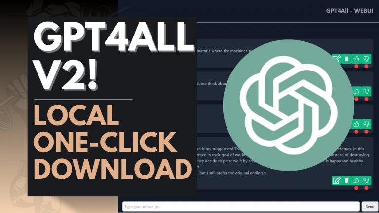 NEW GPT4ALL v2 HUGE Update – 1-Click LLM installer, New UI, and Base Model