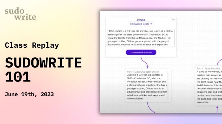 Sudowrite 101: Generating An Outline [Beginners]