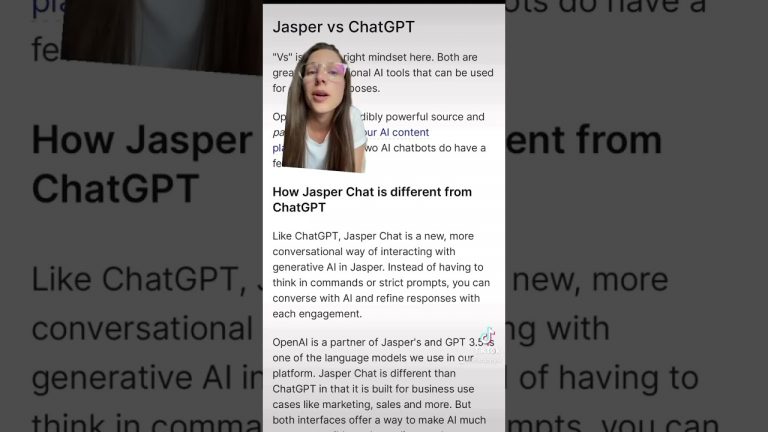 Jasper vs. ChatGPT: How is Jasper Different from ChatGPT? (official)