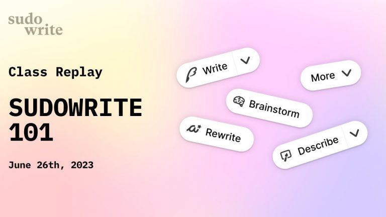 Sudowrite 101: Writing Fiction Using Write & Generate First Draft