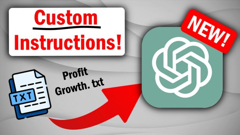 The NEWEST Tool for ChatGPT and Business | ChatGPT Custom Instructions Plugin