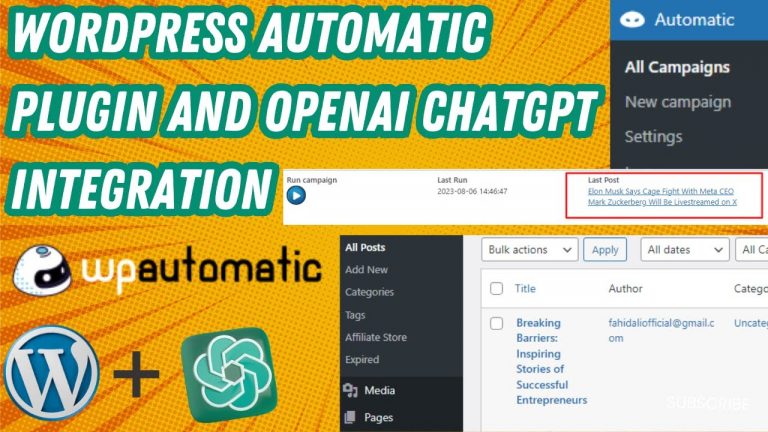 Automate Your Autoblog with WordPress Automatic Plugin and OpenAI ChatGPT Integration