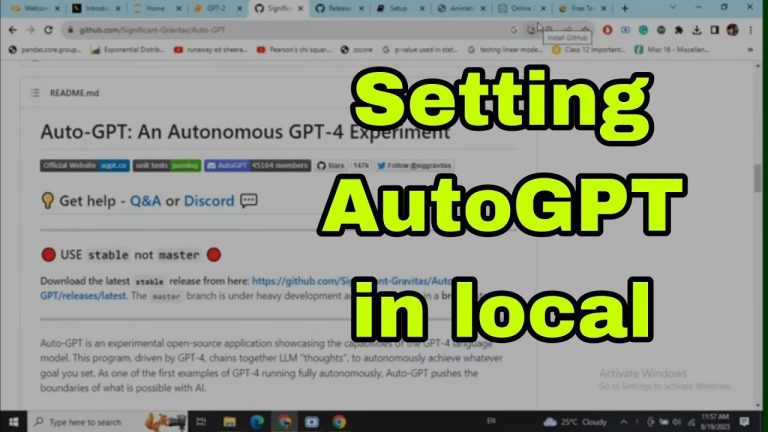 Setting up AutoGPT in local system