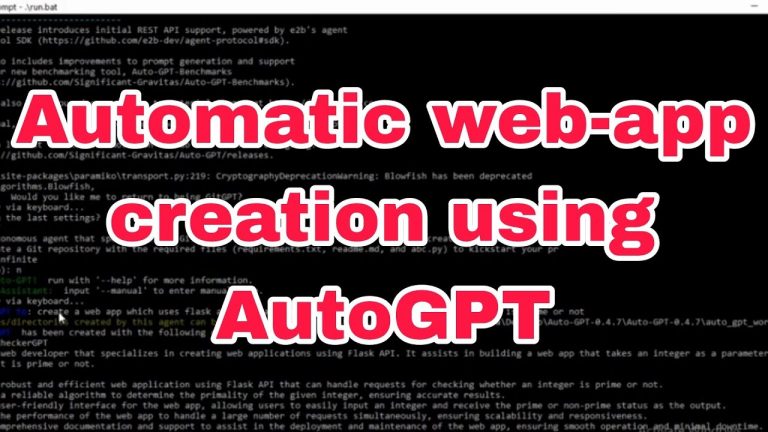 Automatic Flask web app using AutoGPT