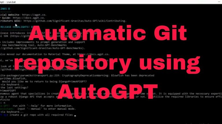 Automatic GitHub repository using AutoGPT