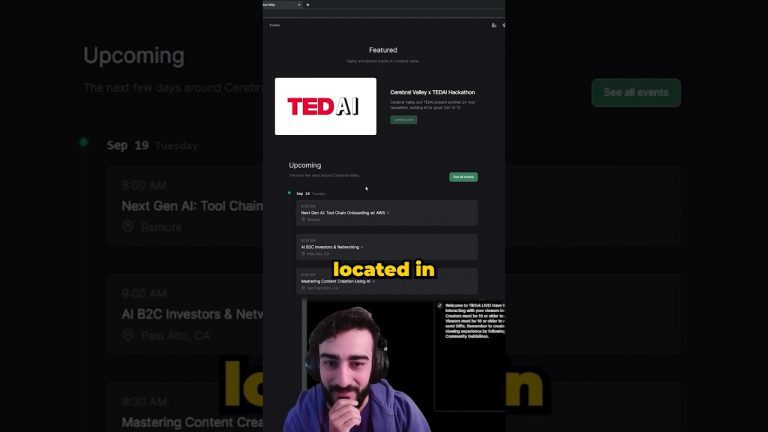 upcoming AI events thanks to #cerebralvalley #sf #autogpt #hackathon #llm #api