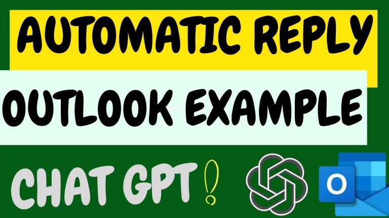 Automatic Reply Outlook Example Using Chat GPT