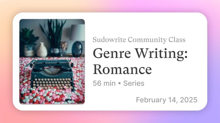 Writing Romance with Sudowrite