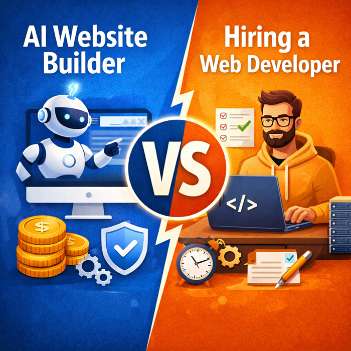 AI Website Builder vs Hiring a Web Developer