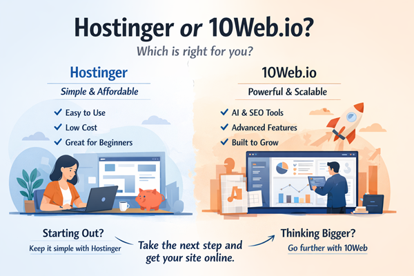 Hostinger vs 10Web Which One Fits Where You Are Right Now