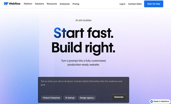 Webflow AI Website Builder